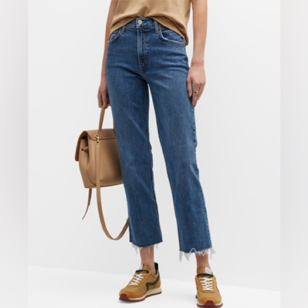 Agolde Riley High Rise Straight Crop - Picture 2 of 5